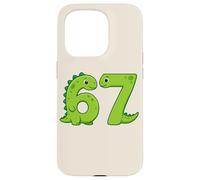 Six Seven 67 Dinosaur Numbers 6 and 7 Animal Lovers Case for iPhone 15 Pro