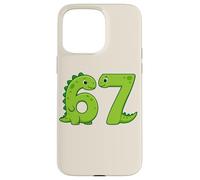 Six Seven 67 Dinosaur Numbers 6 and 7 Animal Lovers Case for iPhone 15 Pro Max