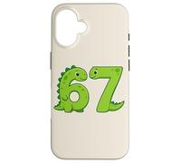 Six Seven 67 Dinosaur Numbers 6 and 7 Animal Lovers Case for iPhone 16