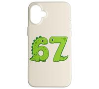 Six Seven 67 Dinosaur Numbers 6 and 7 Animal Lovers Case for iPhone 16 Plus
