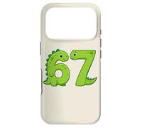 Six Seven 67 Dinosaur Numbers 6 and 7 Animal Lovers Case for iPhone 17 Pro