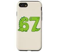 Six Seven 67 Dinosaur Numbers 6 and 7 Animal Lovers Case for iPhone SE (2020) / 7/8