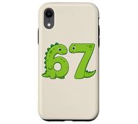 Six Seven 67 Dinosaur Numbers 6 and 7 Animal Lovers Case for iPhone XR