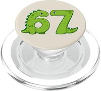 Six Seven 67 Dinosaur Numbers 6 and 7 Animal Lovers PopSockets PopGrip for MagSafe