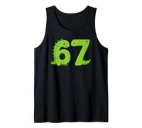 Six Seven 67 Dinosaur Numbers 6 and 7 Animal Lovers Tank Top