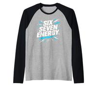 Six Seven 67 Energy Bold Attitude Vibes Graphic Design Raglan Baseball Tee