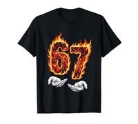 Six Seven 67 Hands 6 7 Meme Value Graphic T-Shirt, Men, Black, S
