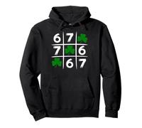 Six Seven 67 Meme 6 7 St Patricks Day Shamrock Boys Men Pullover Hoodie