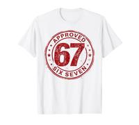 Six Seven 67 Seal of Approval 6-7 Meme Funny 6 7 School Value Graphic T-Shirt