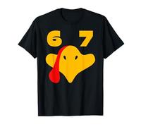 Six Seven 67 Thanksgiving Funny 6 7 Turkey Social Media Meme T-Shirt