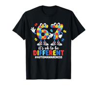 Six Seven Autism Awareness It’s Okay to Be Different Puzzle T-Shirt