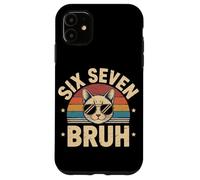 Six Seven Bruh Cat Lovers Cool Vibes Summer Fun Case for iPhone 11