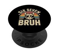 Six Seven Bruh Cat Lovers Relaxed Attitude Summer Vibes PopSockets Adhesive PopGrip