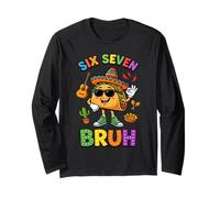 Six Seven Bruh Cinco De Mayo 67 Meme Taco Sunglasses Boy Kid Long Sleeve T-Shirt