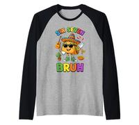 Six Seven Bruh Cinco De Mayo 67 Meme Taco Sunglasses Boy Kid Raglan Baseball Tee