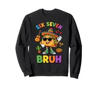 Six Seven Bruh Cinco De Mayo 67 Meme Taco Sunglasses Boy Kid Sweatshirt