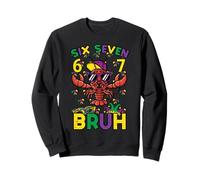 Six Seven Bruh Crawfish 6 7 Mardi Gras Meme Boys Kids Youth Sweatshirt