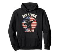 Six Seven Bruh Funny 4th of July Patriotic Kids Boy Teens Pullover Hoodie