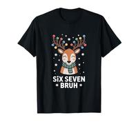 Six Seven Bruh Funny Reindeer Lights 6 7 T-Shirt