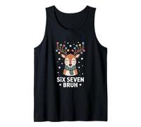 Six Seven Bruh Funny Reindeer Lights 6 7 Tank Top