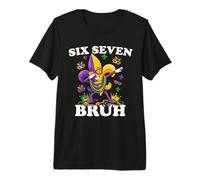 Six Seven Bruh Mardi Gras Fleur De Lis 6 7 Fun 6-7 Six Seven Premium T-Shirt