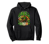 Six Seven Bruh Sasquatch 67 St Patricks Day Shamrock Bigfoot Pullover Hoodie