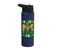 Six Seven Bruh St Patricks Day 6 7 Meme Leprechaun Lucky Stainless Steel Insulated Water Bottle