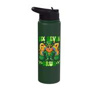 Six Seven Bruh St Patricks Day 6 7 Meme Leprechaun Lucky Stainless Steel Insulated Water Bottle