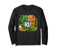 Six Seven Bruh Tee 67 St Patricks Day Outfit Shamrock Beer Long Sleeve T-Shirt