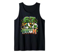 Six Seven Bruh Tee 67 St Patricks Day Outfit Shamrock Goose Tank Top