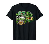 Six Seven Bruh Tee 67 St Patricks Day Shamrock Leprechaun T-Shirt