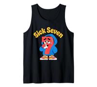 Six Seven Cartoon Character Design for Ill Days Fun Tank Top