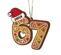 Six Seven Decorations, With Charming Wooden Design, 9x9cm, Wooden Tree Ornaments, Holiday Parties Decoration, Sturdy And Lightweight, For Christmas, Celebration, Window, Door, Wall