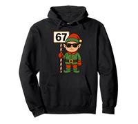 Six Seven Elf 67 Sign 6-7 Meme 6 7 Gen Alpha Funny Christmas Pullover Hoodie