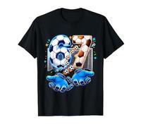 Six Seven Football 6 7 Meme Value Graphic T-Shirt, Men, Black, L