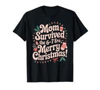 Six Seven Funny 67 Mom Survived The 67 Era Merry Christmas T-Shirt