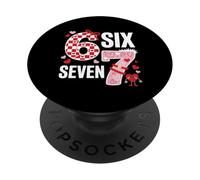 Six Seven Heart Lovers Valentines Fun for Kids and Families PopSockets Adhesive PopGrip