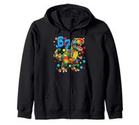 Six Seven I Play With Bricks 67 T-rex Zip Hoodie