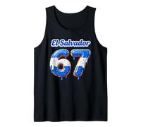 Six Seven Ice Cream Drip 6 7 Kids Meme 67 El Salvador Flag Tank Top