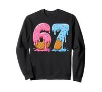 Six Seven Ice Cream Drip Fun 67th Birthday Meme 67 Number Sweatshirt