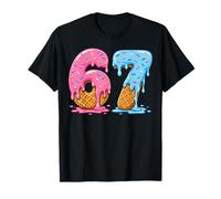 Six Seven Ice Cream Drip Fun 67th Birthday Meme 67 Number T-Shirt