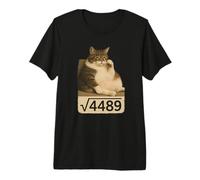 Six Seven Meme Cat Square Root of 4489 Internet Trend Number Premium T-Shirt