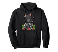 Six Seven Meme Dabbing Baby Bat 67 Funny Gen Z Apha Pullover Hoodie
