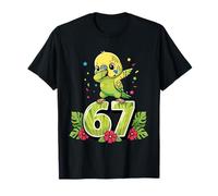 Six Seven Meme Dabbing Baby Parakeet 67 Funny Gen Z Apha T-Shirt