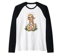 Six Seven Meme Dabbing Baby Sloth 67 Funny Gen Z Apha Raglan Baseball Tee