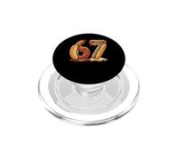 Six Seven Meme Funny 67 Number Italian Brainrot Hot Dog PopSockets PopGrip for MagSafe