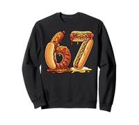 Six Seven Meme Funny 67 Number Italian Brainrot Hot Dog Sweatshirt