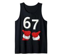 Six Seven Meme Gen Alpha Slang 67 Santa's Hands Christmas Tank Top