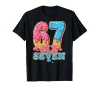 Six Seven Meme Ice Cream Drip Funny Number 67th Birthday T-Shirt