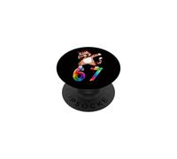 Six Seven Meme Slang 6 7 Dabbing Cat PopSockets Adhesive PopGrip